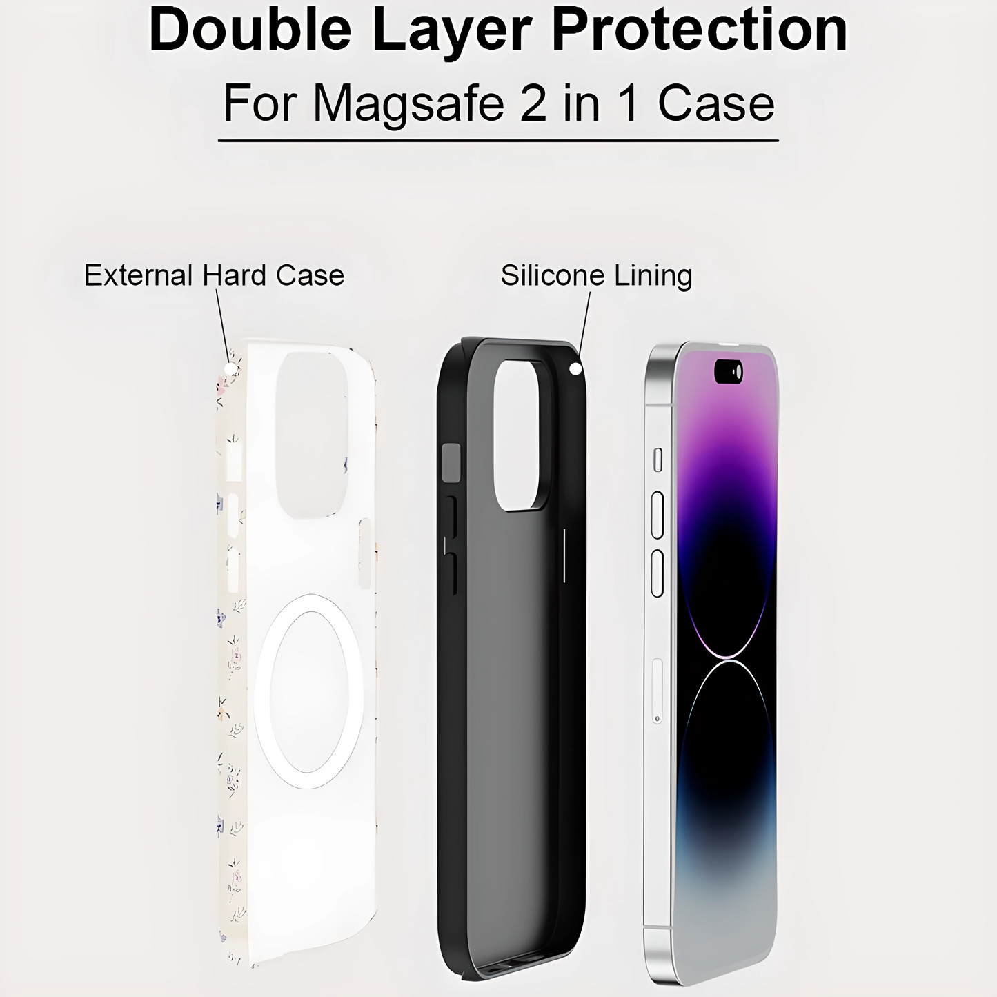 Acrylic Flower MagSafe Shockproof iPhone Case for iPhone 11–16 Pro Max