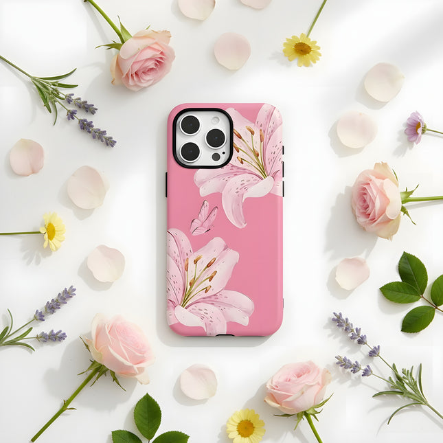 Fashion Butterfly and Flower Pattern MagSafe Shockproof iPhone Case for iPhone 11–16 Pro Max