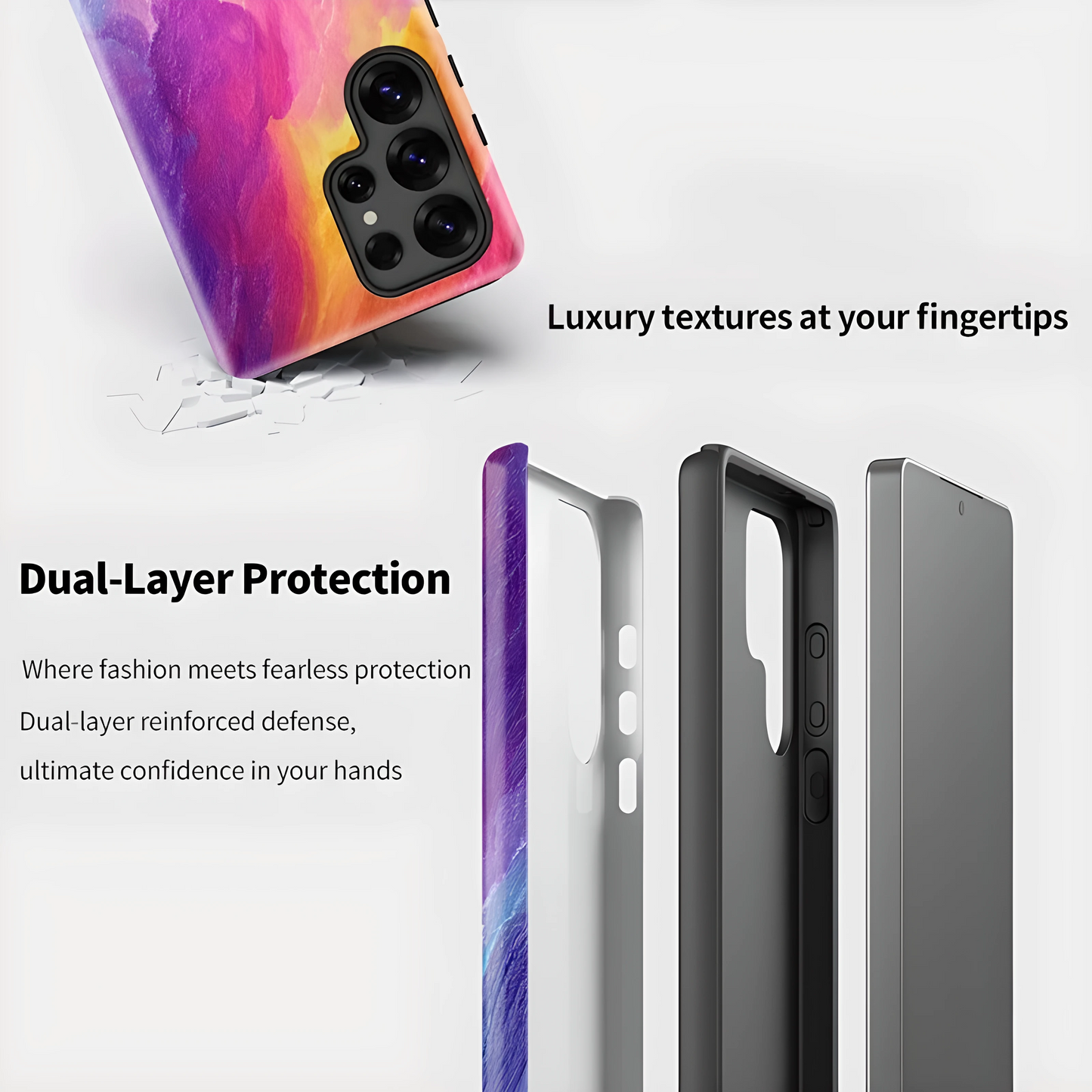 Color Bloom Colourful Painting Shockproof Case for Samsung Galaxy S23–S25 Series