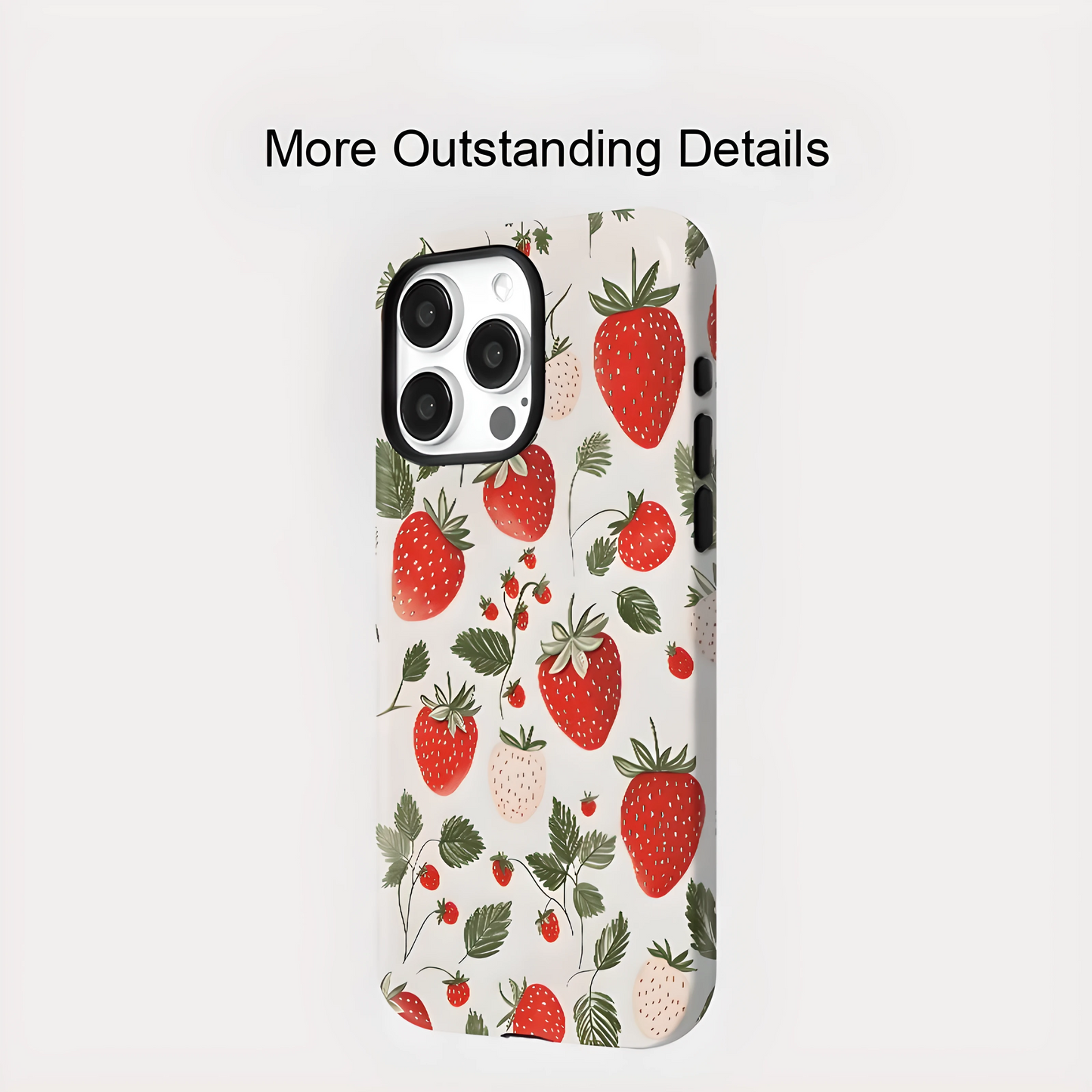 Strawberry MagSafe Shockproof iPhone Case for iPhone 11–16 Pro Max