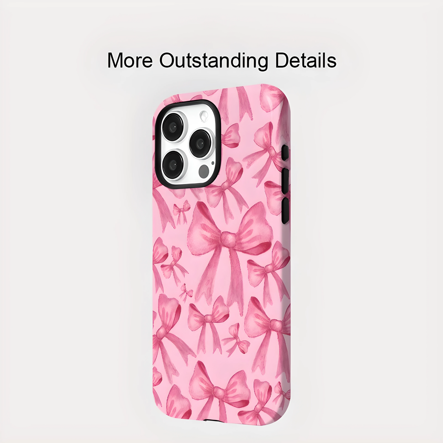 Lovely Pink Bow MagSafe Shockproof iPhone Case for iPhone 11–16 Pro Max