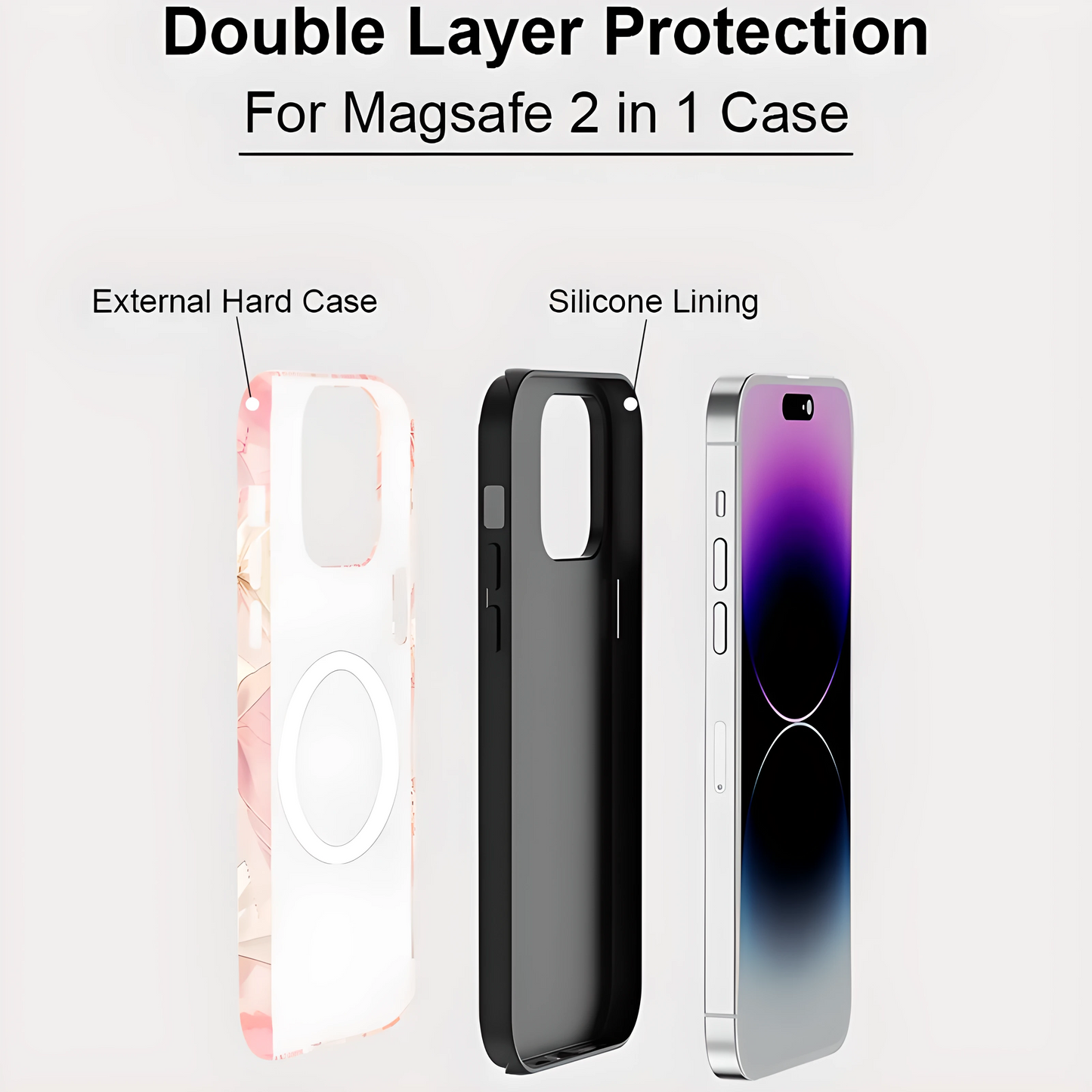 Pink Bow Tie MagSafe Shockproof iPhone Case for iPhone 11–16 Pro Max