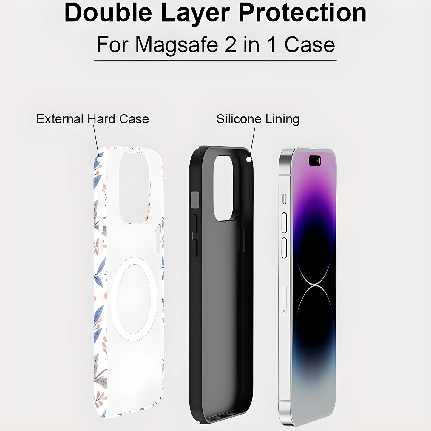 Flower MagSafe Shockproof iPhone Case for iPhone 11–16 Pro Max