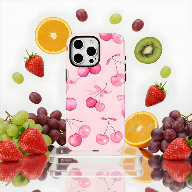 Cherry MagSafe Shockproof iPhone Case for iPhone 11–16 Pro Max