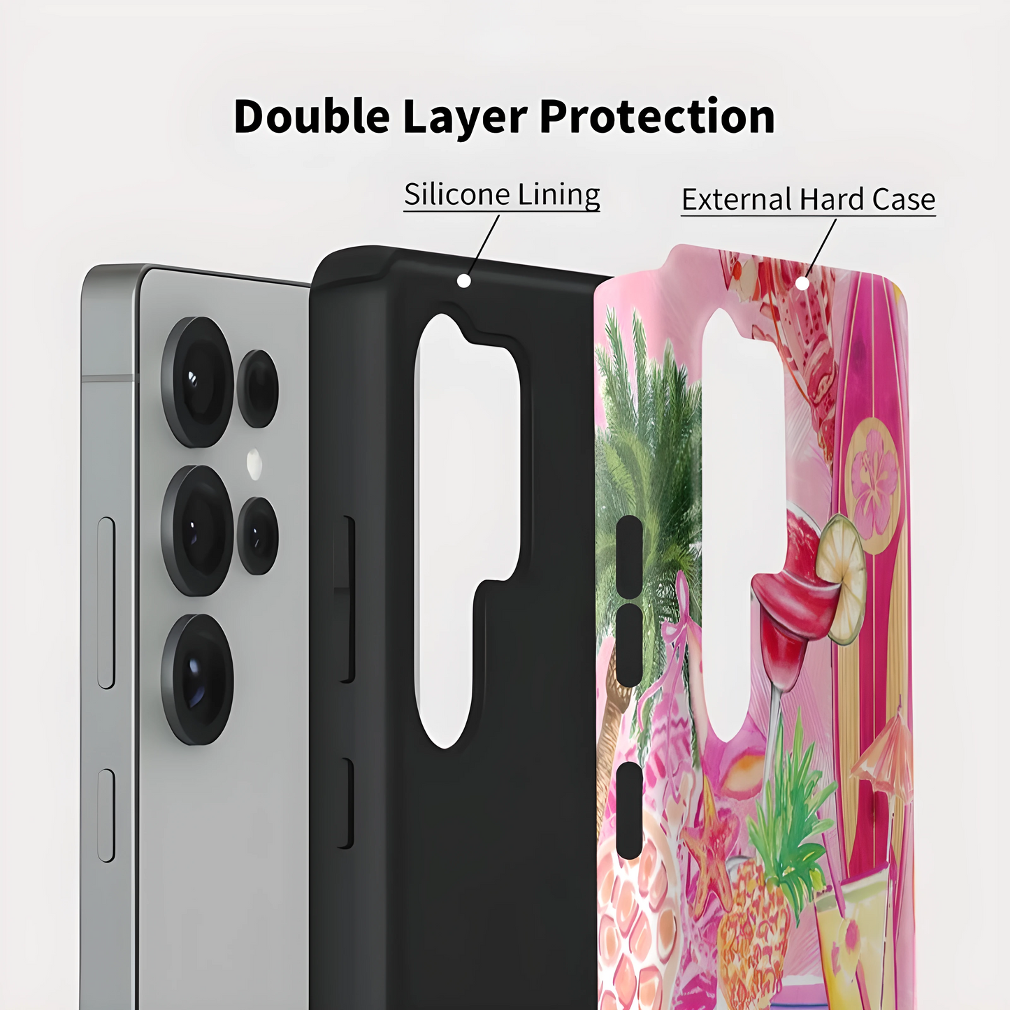 Bloom & Harvest Floral Fruit Armor Shockproof Case for Samsung Galaxy S23–S25 Series
