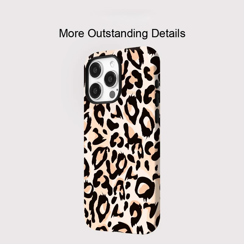 Luxury Leopard Print MagSafe Shockproof iPhone Case for iPhone 11–16 Pro Max