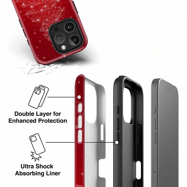 Santa Claus Pattern Acrylic Dual-Layer Case for iPhone 11–16 Pro Max