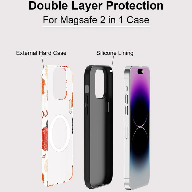 Pumpkin Matte Silicone MagSafe Magnetic Wireless Charging Case for iPhone 11–16 Pro Max
