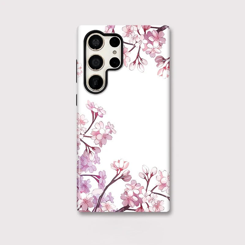 Flower Pattern Shockproof Phone Case for Samsung Galaxy S23–S25