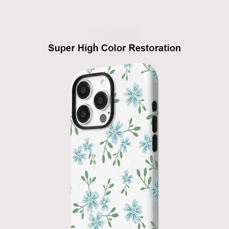Luxury Flower Pattern MagSafe Shockproof iPhone Case for iPhone 11–16 Pro Max