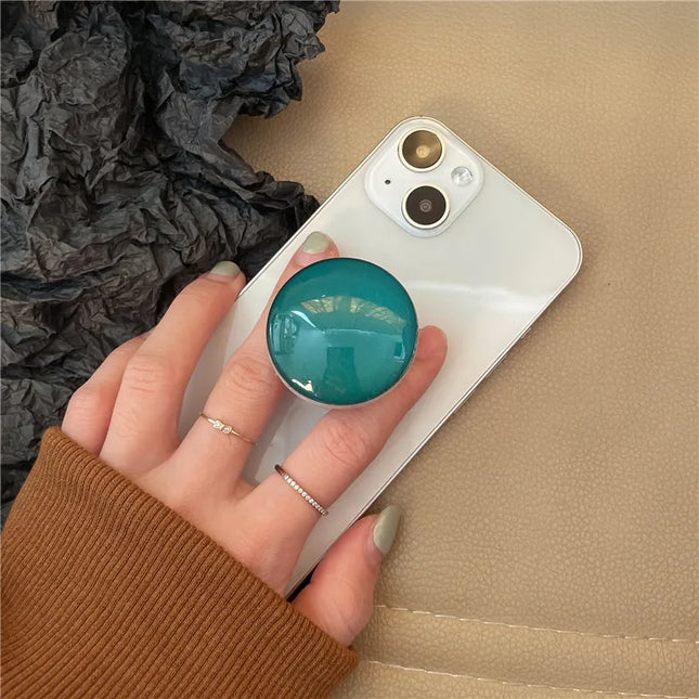 Crystal Agate Pattern Phone Ring Holder Finger Stand