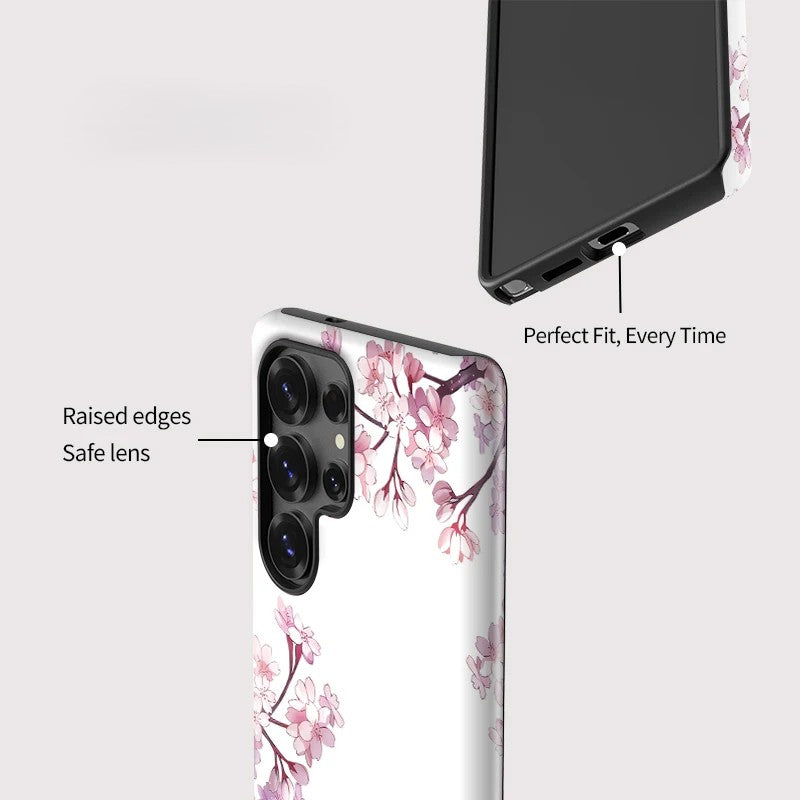 Flower Pattern Shockproof Phone Case for Samsung Galaxy S23–S25