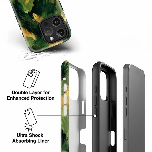 Fashion Painting Soft Acrylic Dual-Layer Case for iPhone 11–16 Pro Max