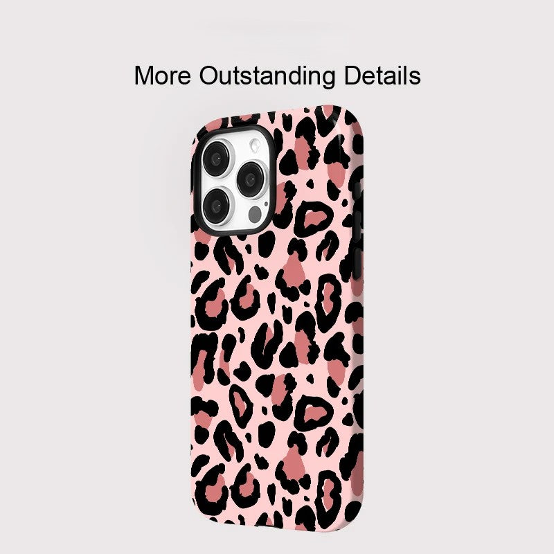 Leopard Pattern MagSafe Shockproof iPhone Case for iPhone 11–16 Pro Max Plus