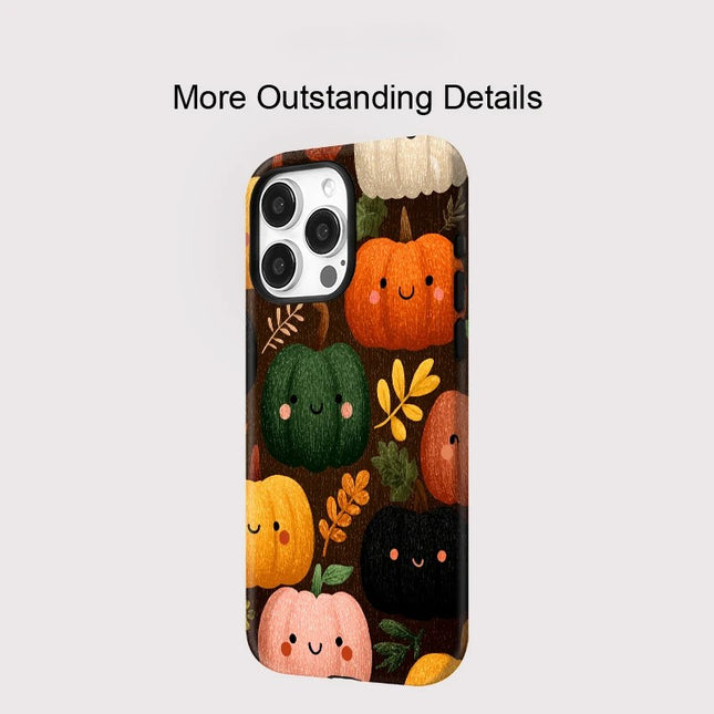 Pumpkin Pattern Magnetic MagSafe Wireless Charging Case for iPhone 11–16 Pro Max