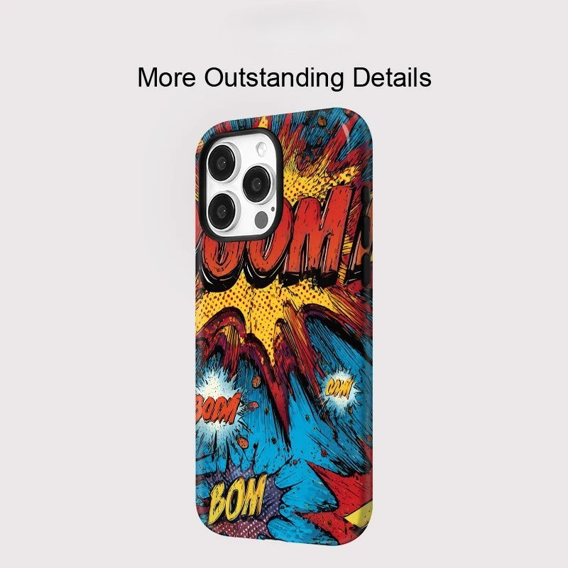 BOM Painting Pattern MagSafe Shockproof iPhone Case for iPhone 11–16 Pro Max