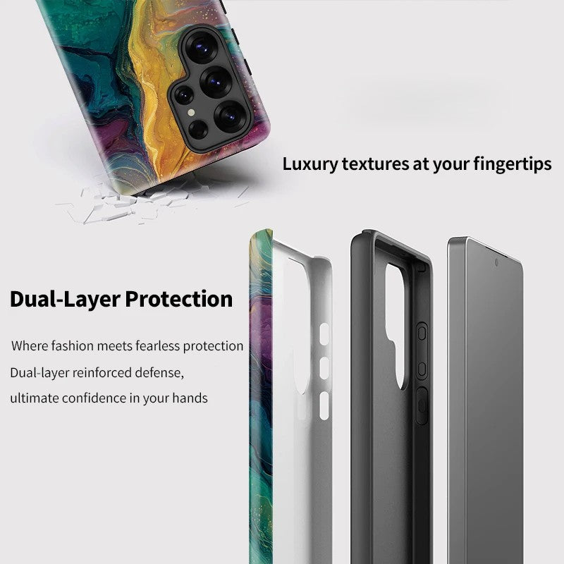Oil Painting Pattern Shockproof Case for Samsung Galaxy S23–S25 Series