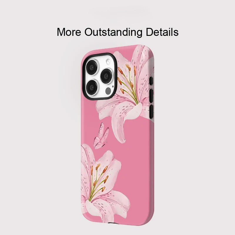 Fashion Butterfly and Flower Pattern MagSafe Shockproof iPhone Case for iPhone 11–16 Pro Max