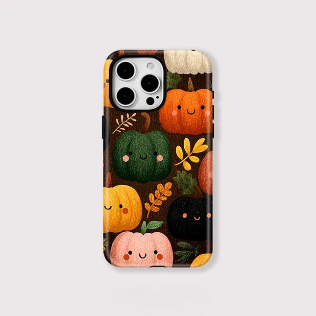 Pumpkin Pattern Magnetic MagSafe Wireless Charging Case for iPhone 11–16 Pro Max