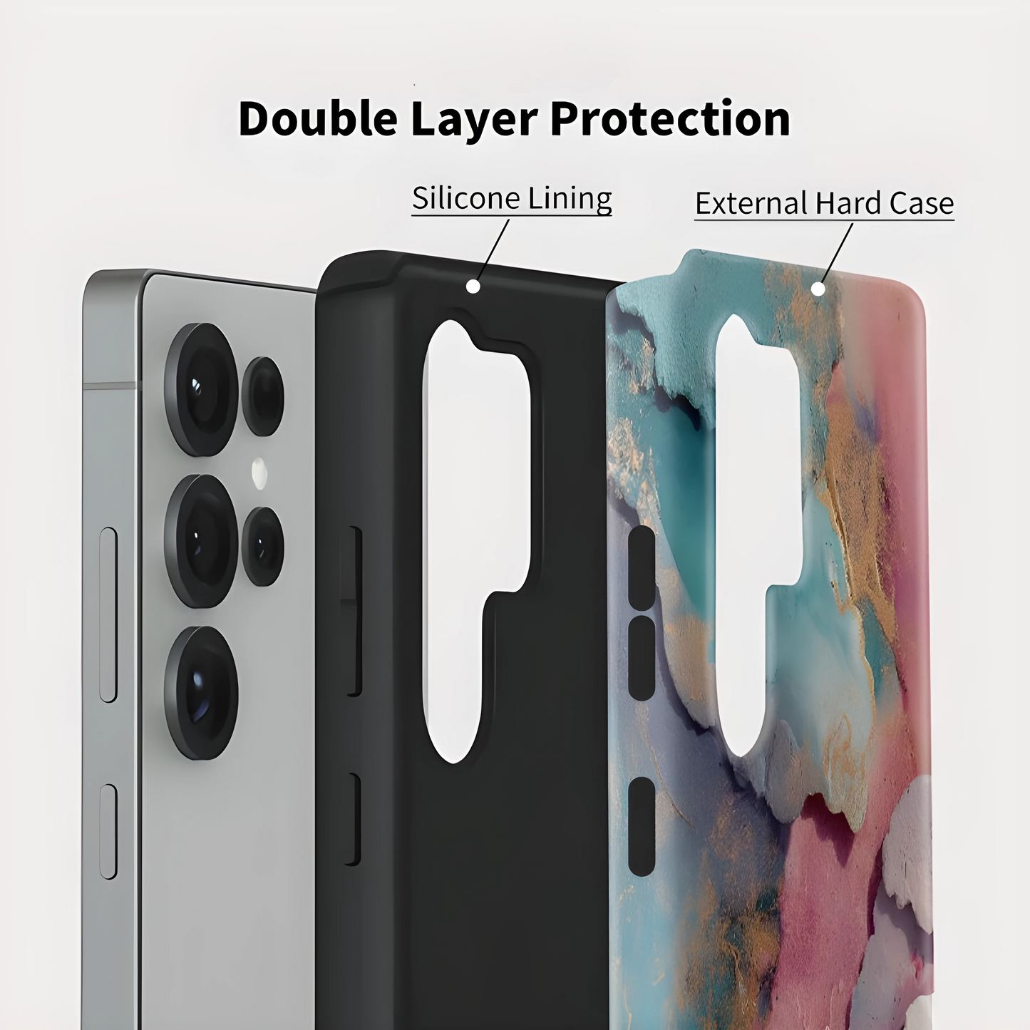 Marble Pattern Soft Silicone Shockproof Case for Samsung Galaxy S23–S25 Series
