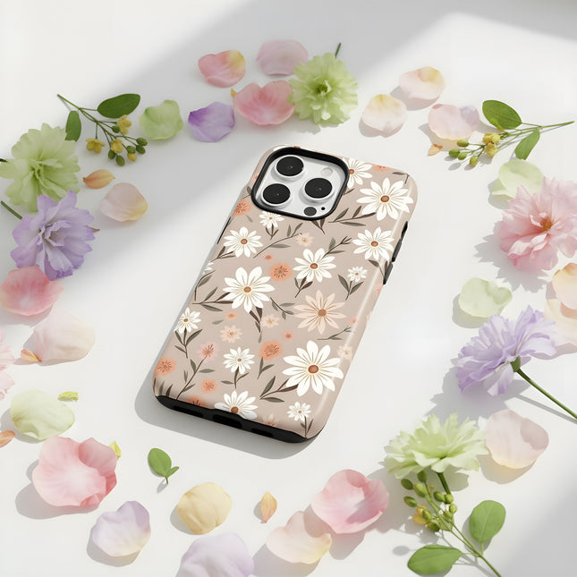 Flower Pattern MagSafe Shockproof iPhone Case for iPhone 11–16 Pro Max