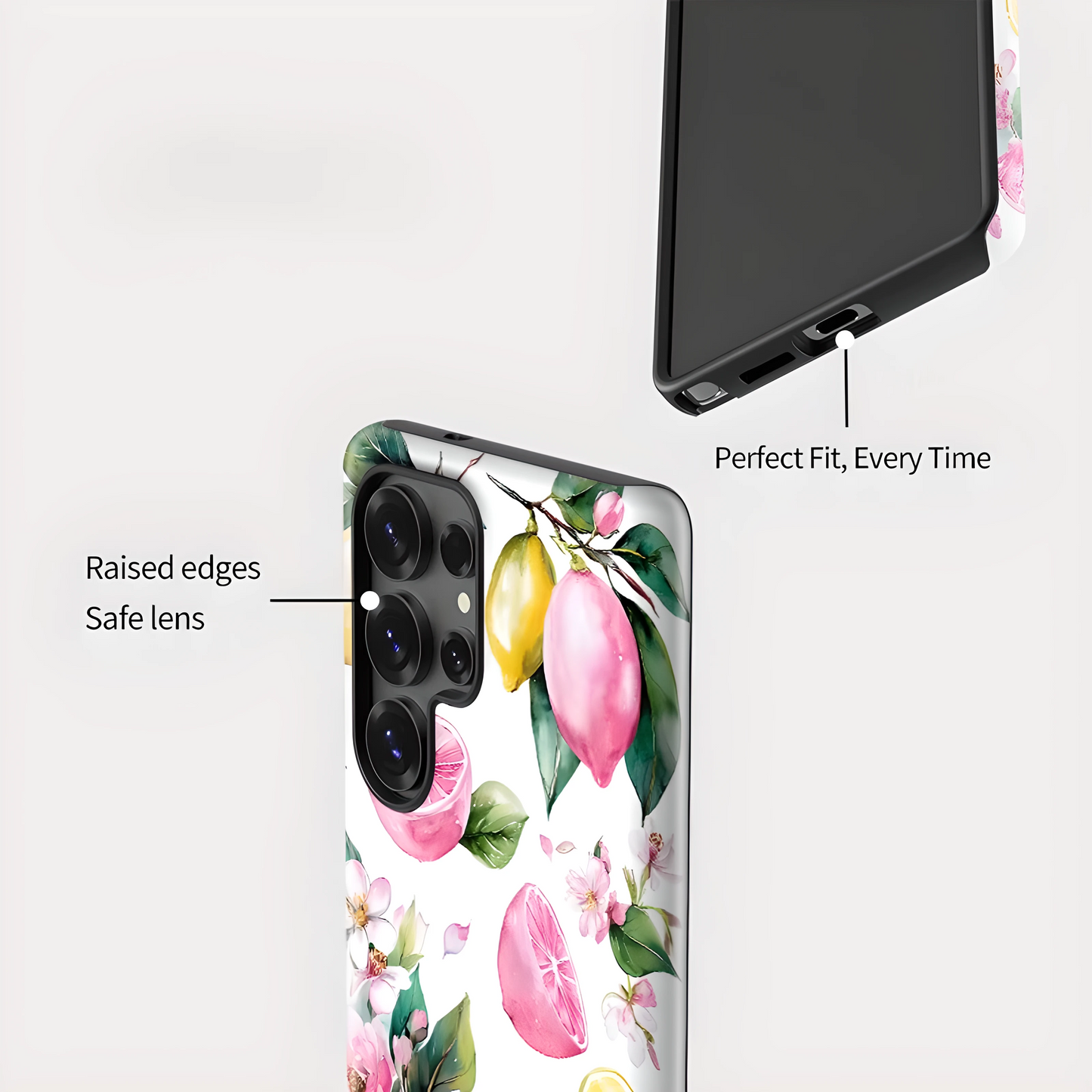 Bloom & Harvest Floral Fruit Soft Silicone Shockproof Case for Samsung Galaxy S23–S25 Series