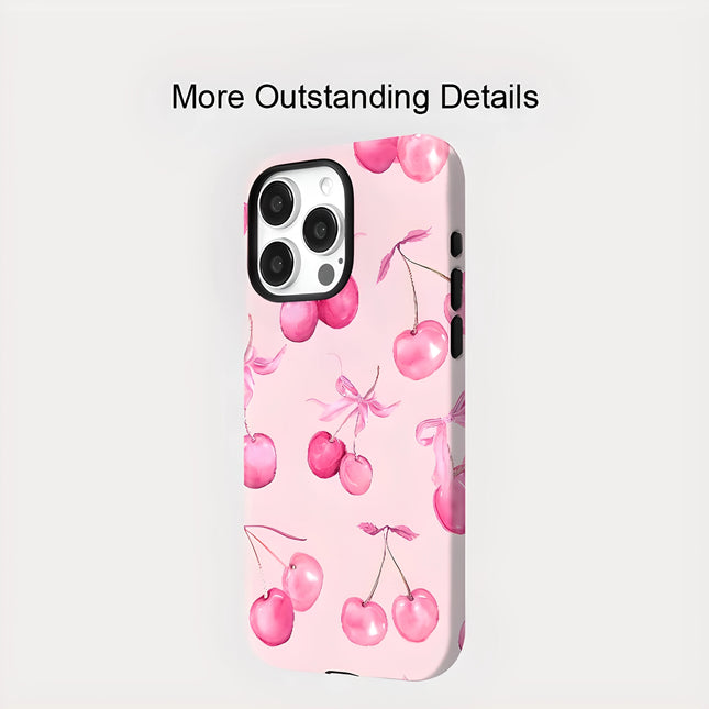Cherry MagSafe Shockproof iPhone Case for iPhone 11–16 Pro Max