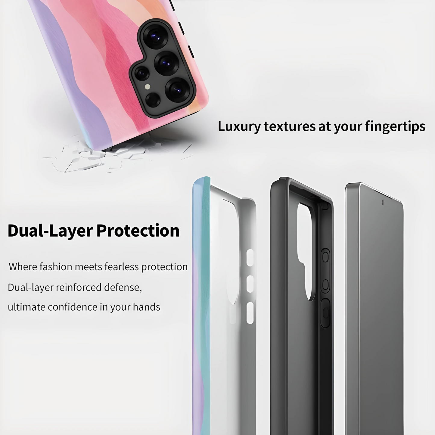 Art Matte Painting Shockproof Case for Samsung Galaxy S23–S25 Series