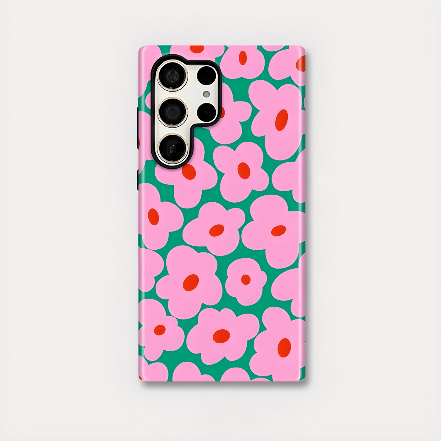 Flower Pattern Soft Silicone Shockproof Case for Samsung Galaxy S23–S25 Series