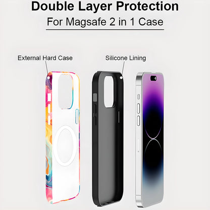 Colourful Lines MagSafe Shockproof iPhone Case for iPhone 11–16 Pro Max