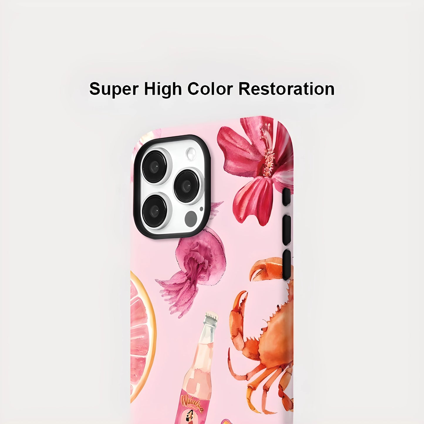 Flower Cartoon Drink MagSafe Shockproof iPhone Case for iPhone 11–16 Pro Max