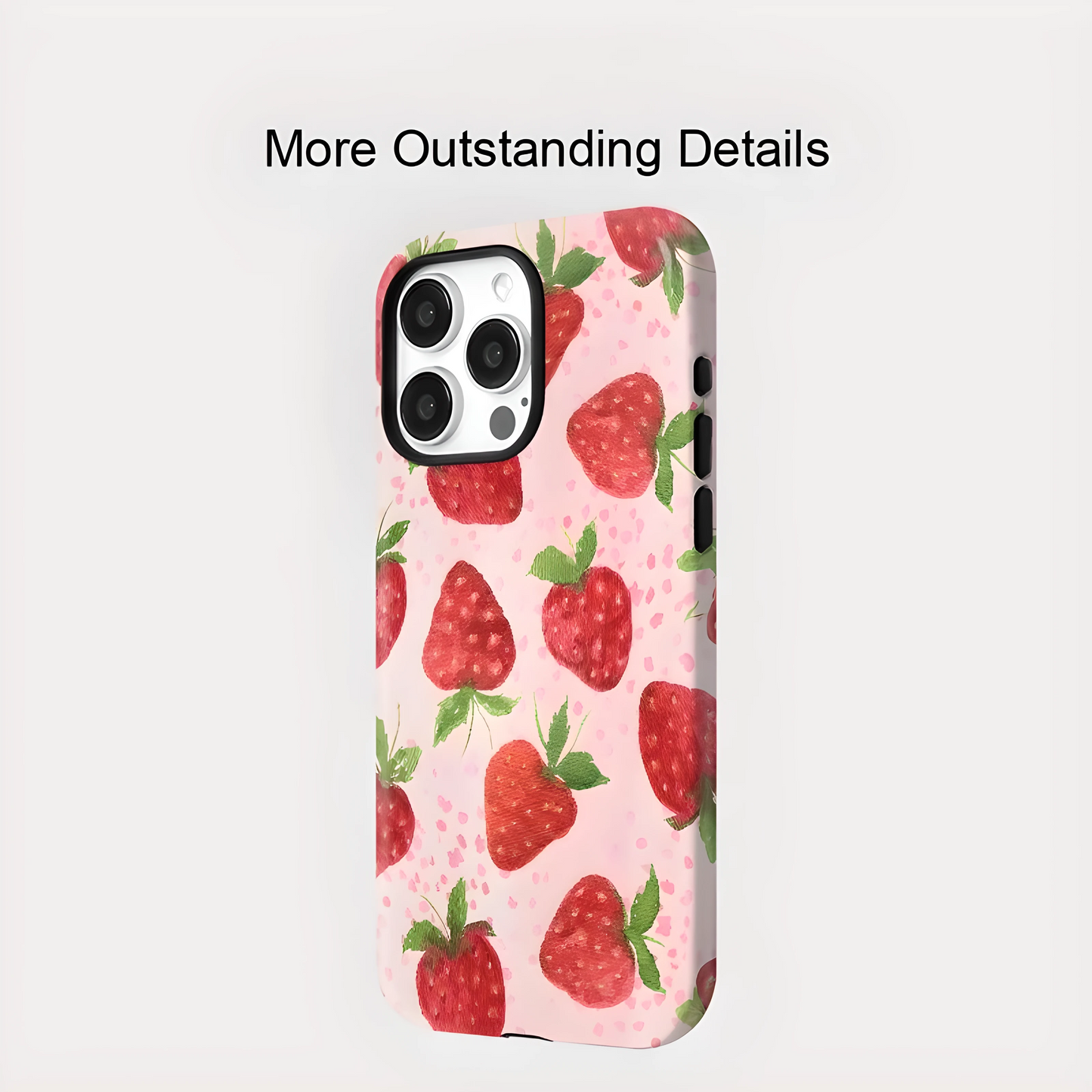 Cute Strawberry MagSafe Shockproof iPhone Case for iPhone 11–16 Pro Max