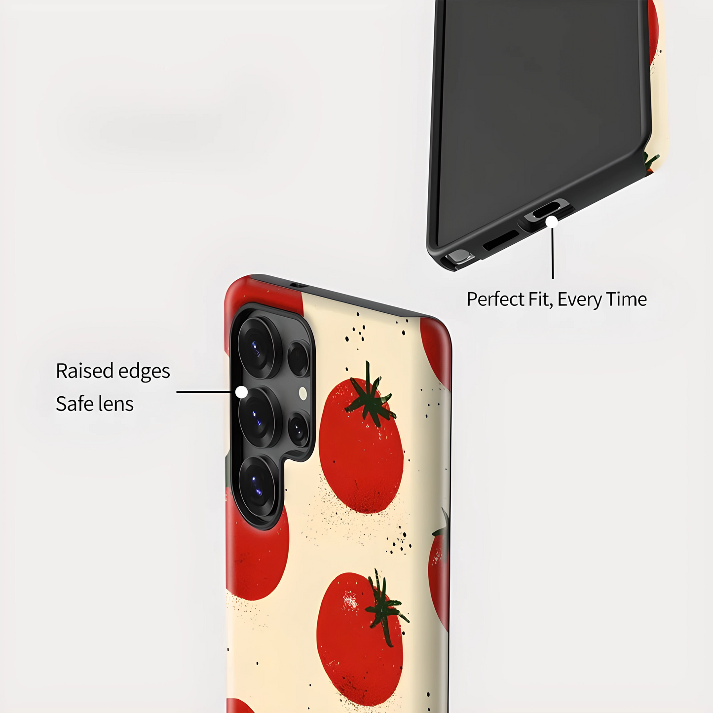 Tomato Soft Silicone Shockproof Case for Samsung Galaxy S23–S25 Series