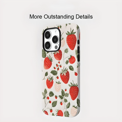 Strawberry MagSafe Shockproof iPhone Case for iPhone 11–16 Pro Max