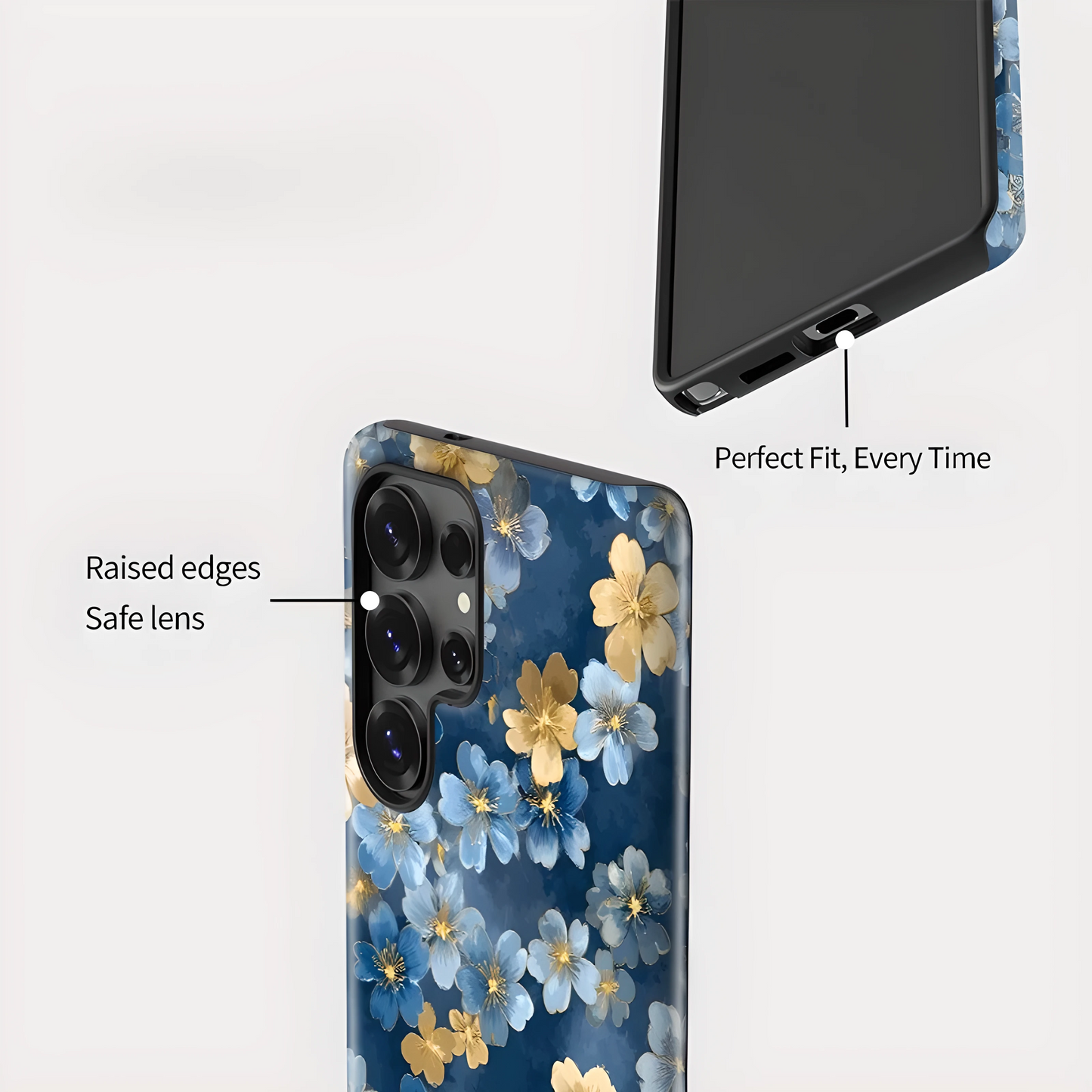 Floral Pattern Soft Silicone Shockproof Case for Samsung Galaxy S23–S25 Series