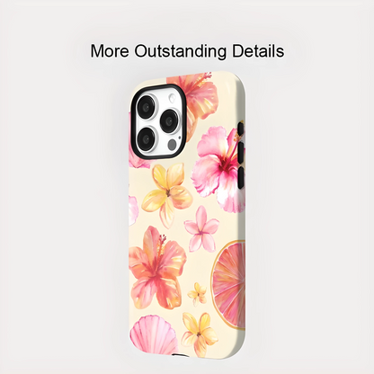 Flower Design MagSafe Shockproof Case for iPhone 11–16 Pro Max