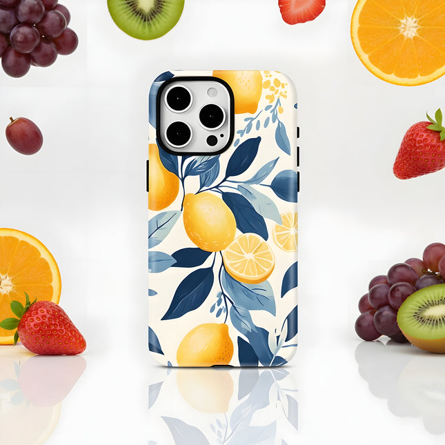 Lemon Pattern MagSafe Shockproof iPhone Case for iPhone 11–16 Pro Max