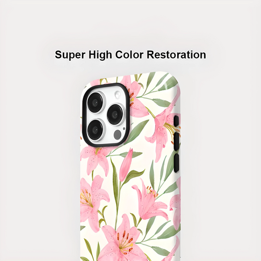 Flower Pattern MagSafe Shockproof iPhone Case for iPhone 11–16 Pro Max