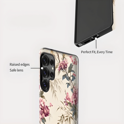 Bloom Acrylic Floral Shockproof Case for Samsung Galaxy S23–S25 Series