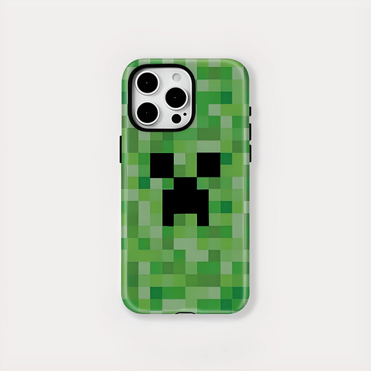 Green Pixel Monster MagSafe Shockproof iPhone Case for iPhone 11–16 Pro Max