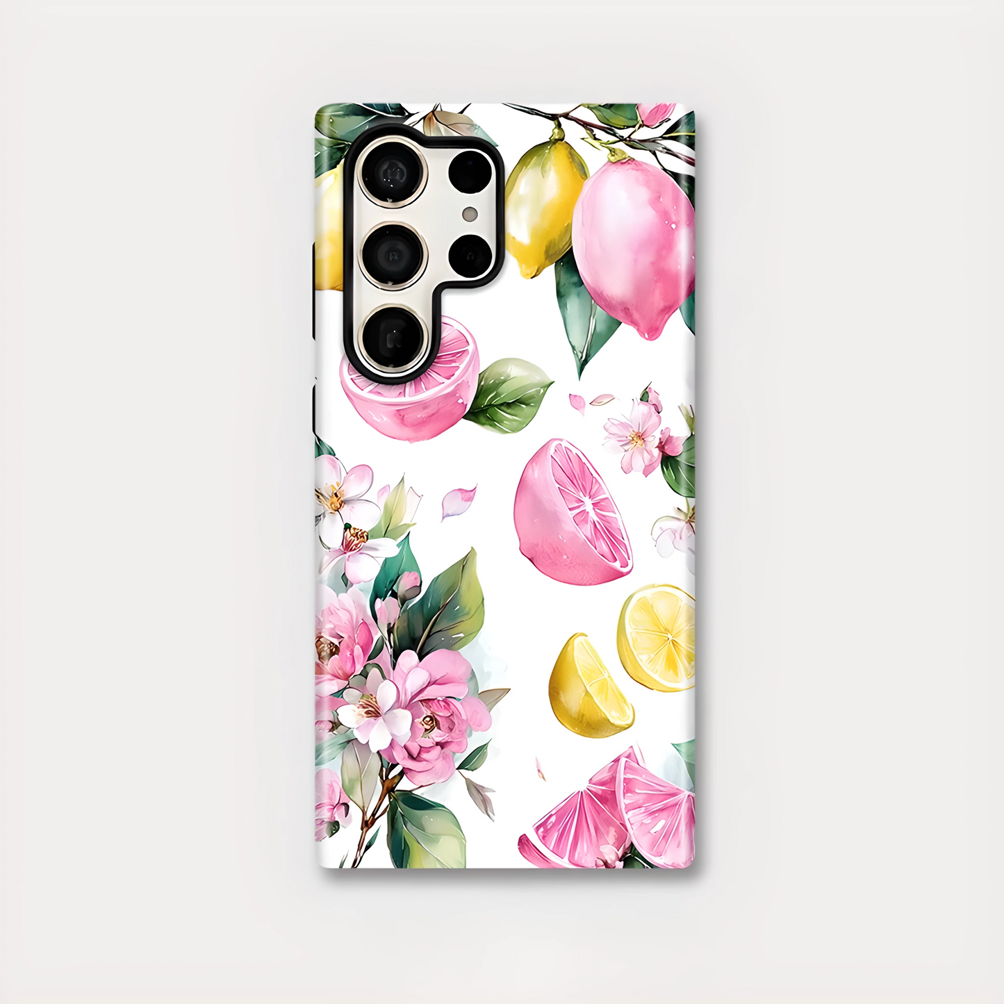 Bloom & Harvest Floral Fruit Soft Silicone Shockproof Case for Samsung Galaxy S23–S25 Series