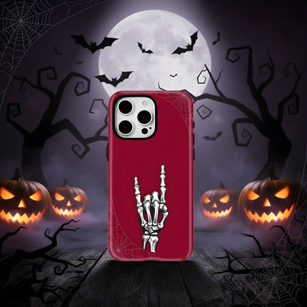 Skull Hand Print Shockproof Matte MagSafe Case for iPhone 11–16 Pro Max