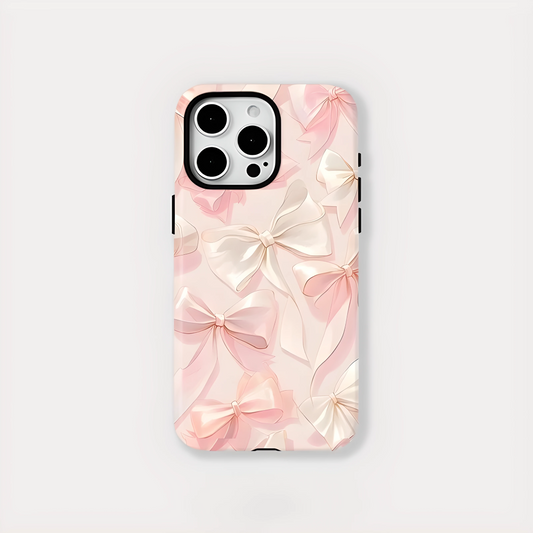Pink Bow Tie MagSafe Shockproof iPhone Case for iPhone 11–16 Pro Max