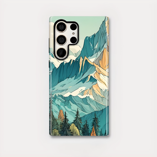 Mountain Shockproof Protective Case for Samsung Galaxy S23–S25 Series
