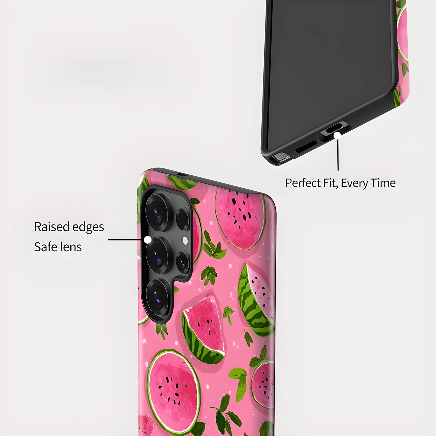Watermelon Soft Silicone Shockproof Case for Samsung Galaxy S23–S25 Series