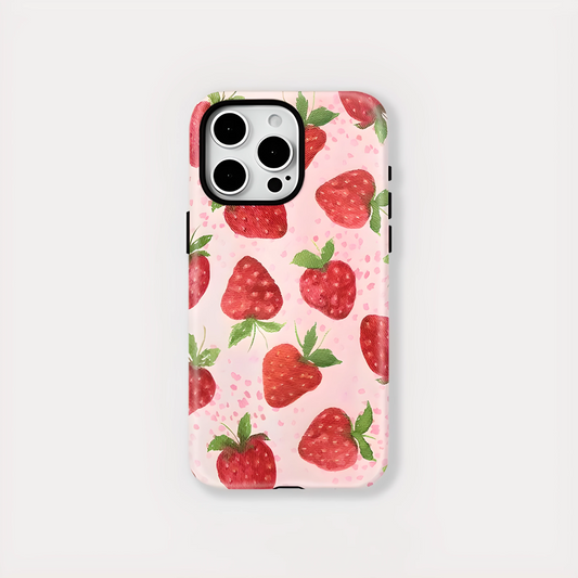 Cute Strawberry MagSafe Shockproof iPhone Case for iPhone 11–16 Pro Max