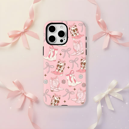 Pink Bowknot MagSafe Shockproof iPhone Case for iPhone 11–16 Pro Max
