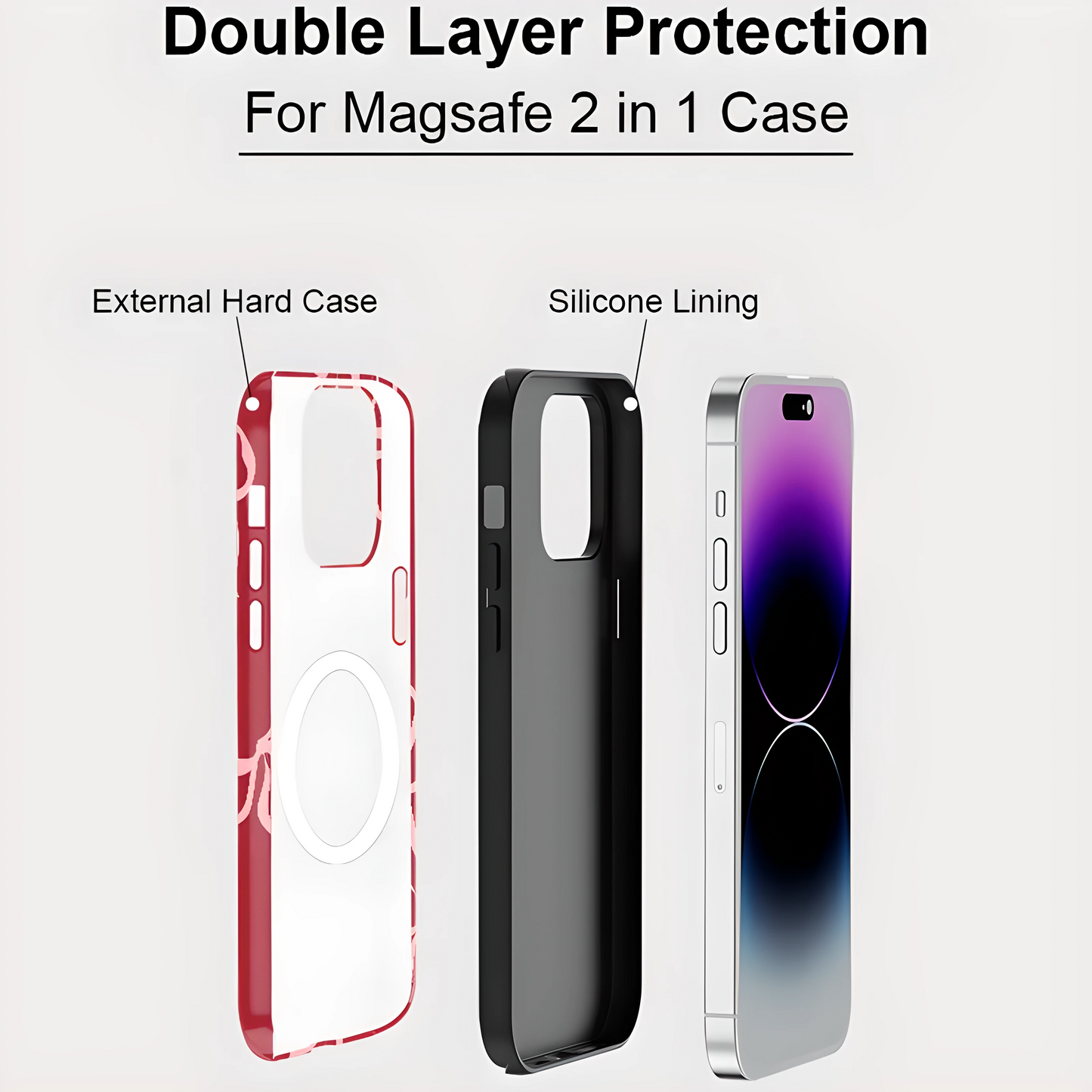 Lovely Bow MagSafe Shockproof iPhone Case for iPhone 11–16 Pro Max