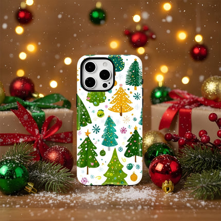 Christmas Tree Silicone Acrylic MagSafe Magnetic Case for iPhone 11–16 Pro Max