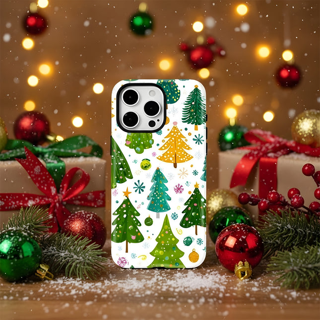 Christmas Tree Silicone Acrylic MagSafe Magnetic Case for iPhone 11–16 Pro Max